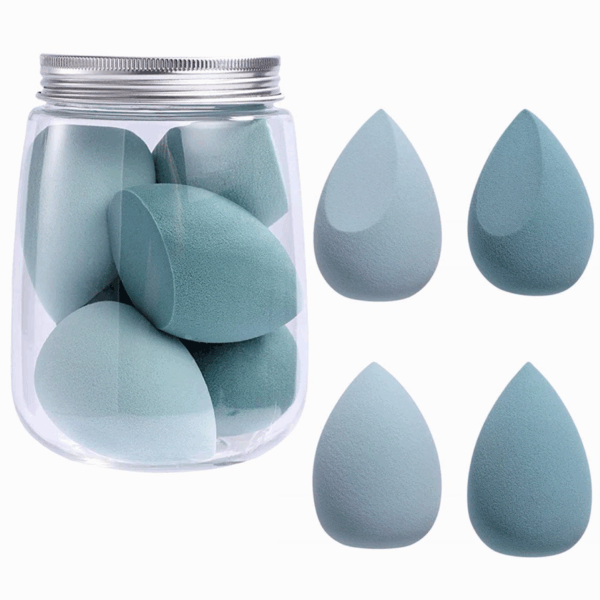 BS-MALL Makeup Sponge 6 Pcs blender sponge for Liquid, Cream, and Powder, Multi-colored Makeup Sponges Blue Color