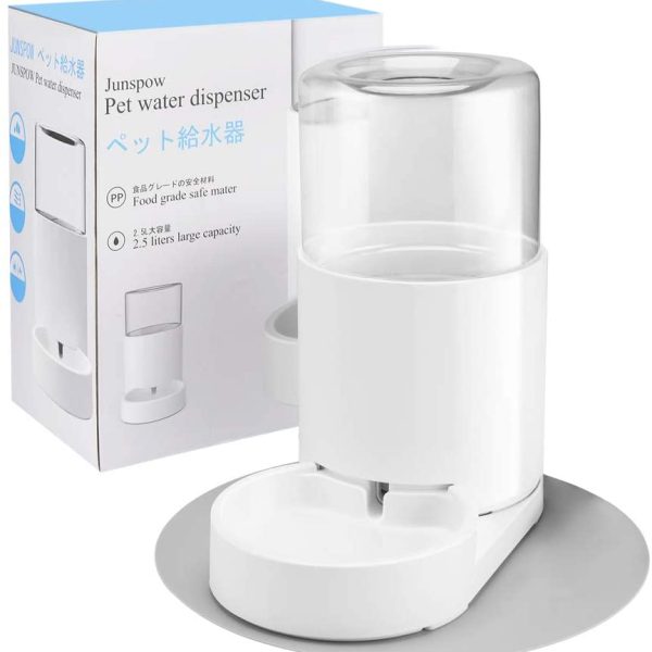 JUNSPOW Pet Water Dispenser 2.5L Large Capacity Automatic Water Dispenser, Medium and Small dag,Cats pet Bottles