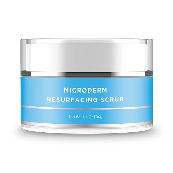 MicroDerm Resurfacing Scrub - Exfoliating Polish Crystals At-Home MicroDermabrasion Vitamin A & E Squalane