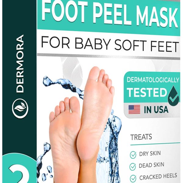 Foot Peel Mask - for Cracked Heels, Dead Skin & Calluses - Make Your Feet Baby Soft & Get a Smooth Skin, Removes & Repairs Rough Heels, Dry Toe Skin - Exfoliating Peeling Treatment (2 Pack)