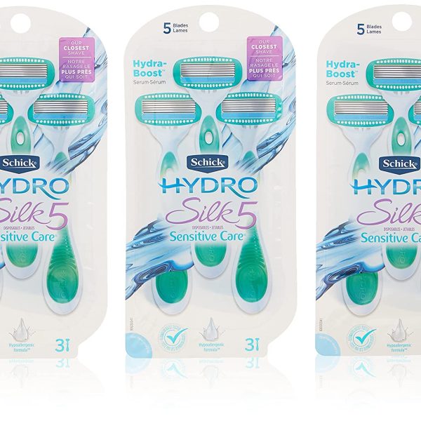 Schick Hydro Silk Sensitive Care Disposable Razors for Women - 9 Count