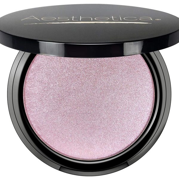 Aesthetica Starlite Highlighter - Metallic Shimmer Highlighting Makeup Powder - Lunar (Shimmering Lavender)